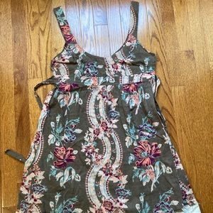 Free People Patterned Boat Neck Dress